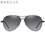 BARCUR Polarized Pilot Sunglasses for Men – Stylish Anti Blue Light UV400 Protection Gradient Mirror Lens Stainless Steel Trendy Frame – Fashion Aviator Sun Glasses for Men Ideal for Driving Travel Summer & Outdoor Activities