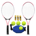 Magicorange 21 inch Tennis Rackets for Kids 2 Players Recreational Tennis Racquet Set for Beginners and Professional with 4 Tennis Balls 3 Overgrips 1 Tennis Bag (Pink) Pi-Mart