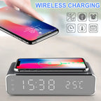LED Alarm Clock QI Wireless Charger Pi-Mart