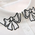 Embroidery Fake Women Collar Shirt Pi-Mart