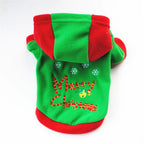 Thick Fluffy Hooded Jacket for Puppies - Christmas Style Pi-Mart