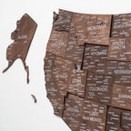 Wooden 3d Map of USA - Dark Walnut - SJB-DIAMOND ELITES