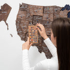 Wooden 3d Map of USA - Dark Walnut - SJB-DIAMOND ELITES