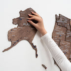 Wooden 3d Map of USA - Dark Walnut - SJB-DIAMOND ELITES