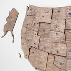 Wooden 3d Map of USA - Terra - SJB-DIAMOND ELITES