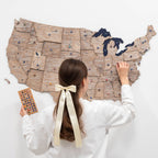 Wooden 3d Map of USA - Terra - SJB-DIAMOND ELITES