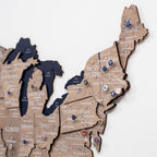 Wooden 3d Map of USA - Terra - SJB-DIAMOND ELITES