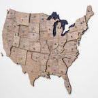 Wooden 3d Map of USA - Terra - SJB-DIAMOND ELITES
