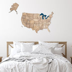 Wooden 3d Map of USA - Terra - SJB-DIAMOND ELITES