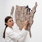 Wooden 3d Map of USA - Terra - SJB-DIAMOND ELITES