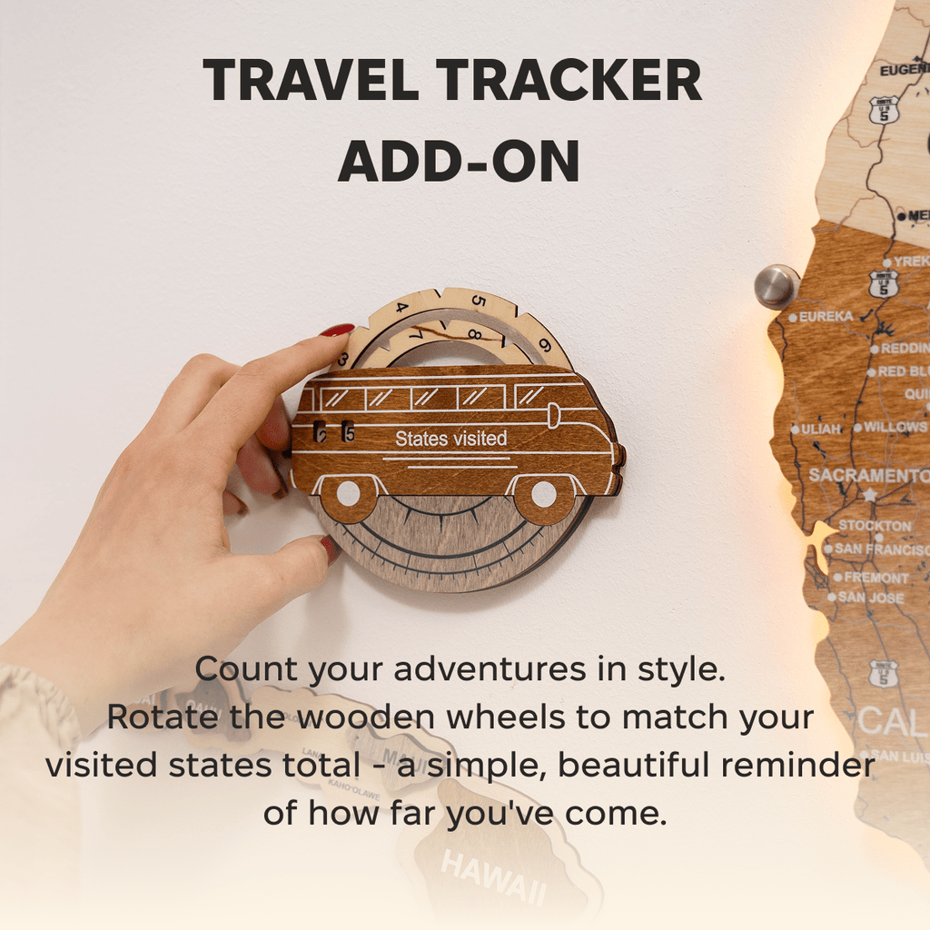 Travel Tracker 3D Wooden USA Map - SJB-DIAMOND ELITES