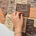 Wooden 3d Map of USA - Multicolor - SJB-DIAMOND ELITES