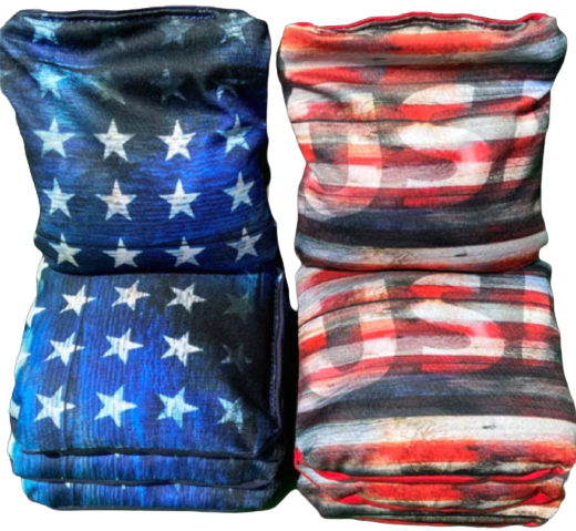 Black and White American Flag Cornhole Boards - SJB-DIAMOND ELITES