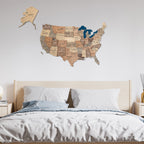 Wooden 3d Map of USA - Smokey - SJB-DIAMOND ELITES