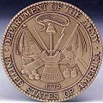 US Army Solid Brass Attachable Medallion for Flag Cases & Pedestals & Shadow Boxes ,3D texture The Military Gift Store