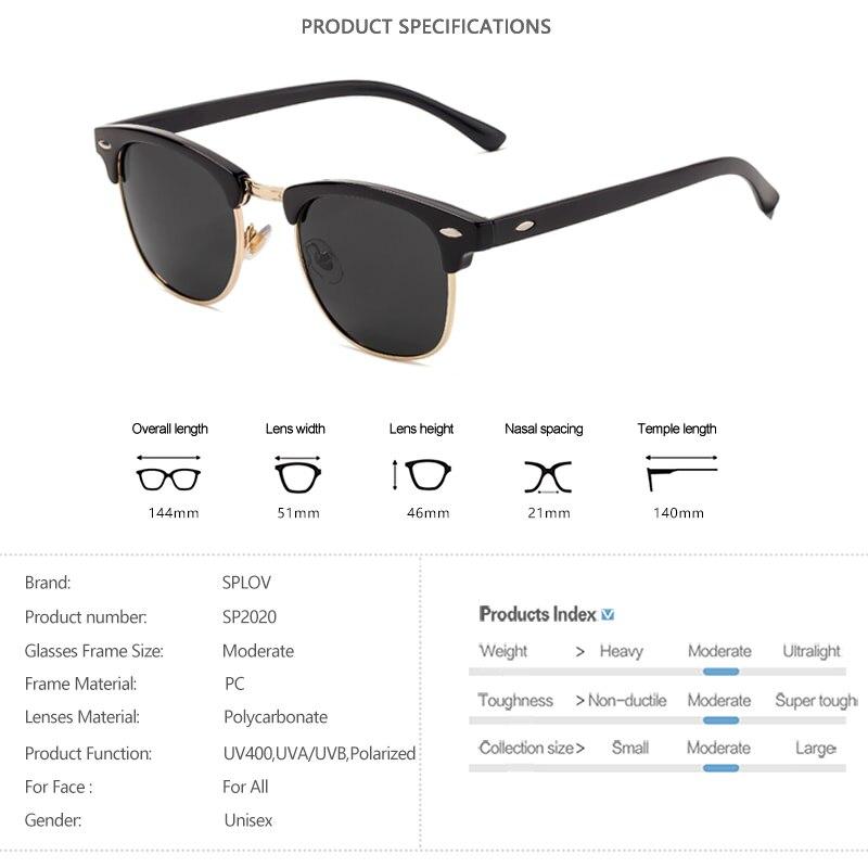 New Fashion Semi Rimless Retro Classic Luxury Polarized Sunglasses Men And Women Brand Designer Half Frame Sun Glasses Classic Oculos De Sol With UV400 Protection - SJB-DIAMOND ELITES