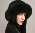Mink Hair Hat - Lady Braided Fur Winter Hat Pi-Mart