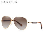 BARCUR Polarized Pilot Sunglasses for Men – Stylish Anti Blue Light UV400 Protection Gradient Mirror Lens Stainless Steel Trendy Frame – Fashion Aviator Sun Glasses for Men Ideal for Driving Travel Summer & Outdoor Activities