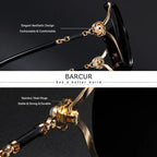 BARCUR Sunglasses Trendy Butterfly Design Fashion Women Sunglasses Polarized Lens Ladies Sun Glasses UV400 Protection for Hot Summer Days Stevvex