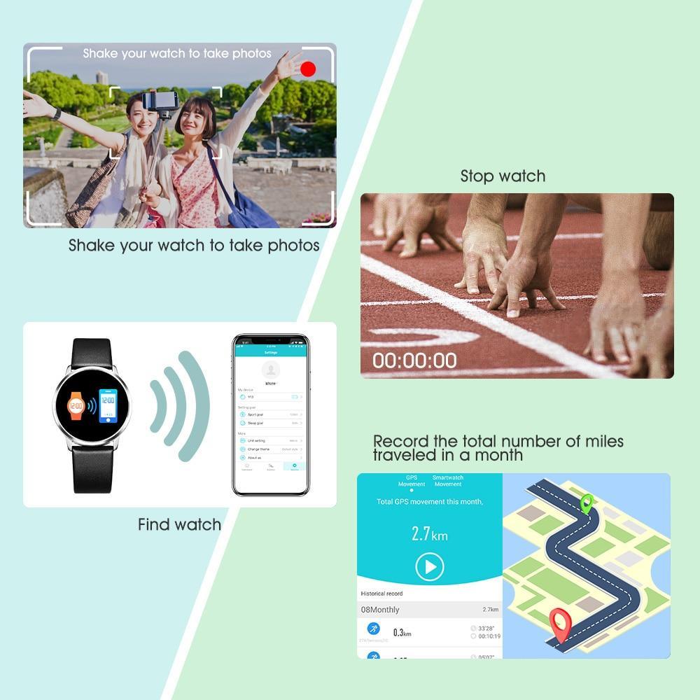 Luxury Popular Trend Smart Watch With LED Color Screen Smartwatch Women Fashion Fitness Tracker Heart Rate monitor - SJB-DIAMOND ELITES