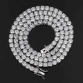 Hip Hop Jewelry Brass Setting CZ Tennis Chain Necklace Gold/Silver Color Iced Out AAAAA Cubic Zirconia Chain Lootquake LLC