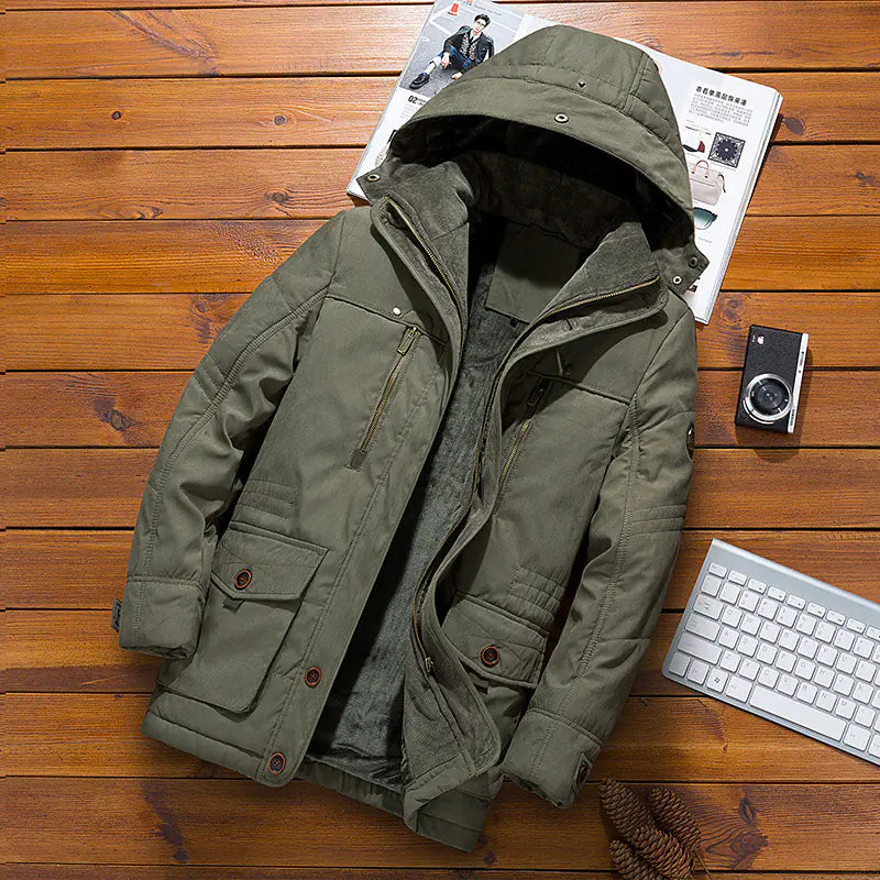 Thick Cotton Jacket with Fleece Lining