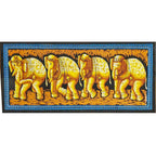 Elephant Herd Batik Wall Banner Table Runner Boho Cotton