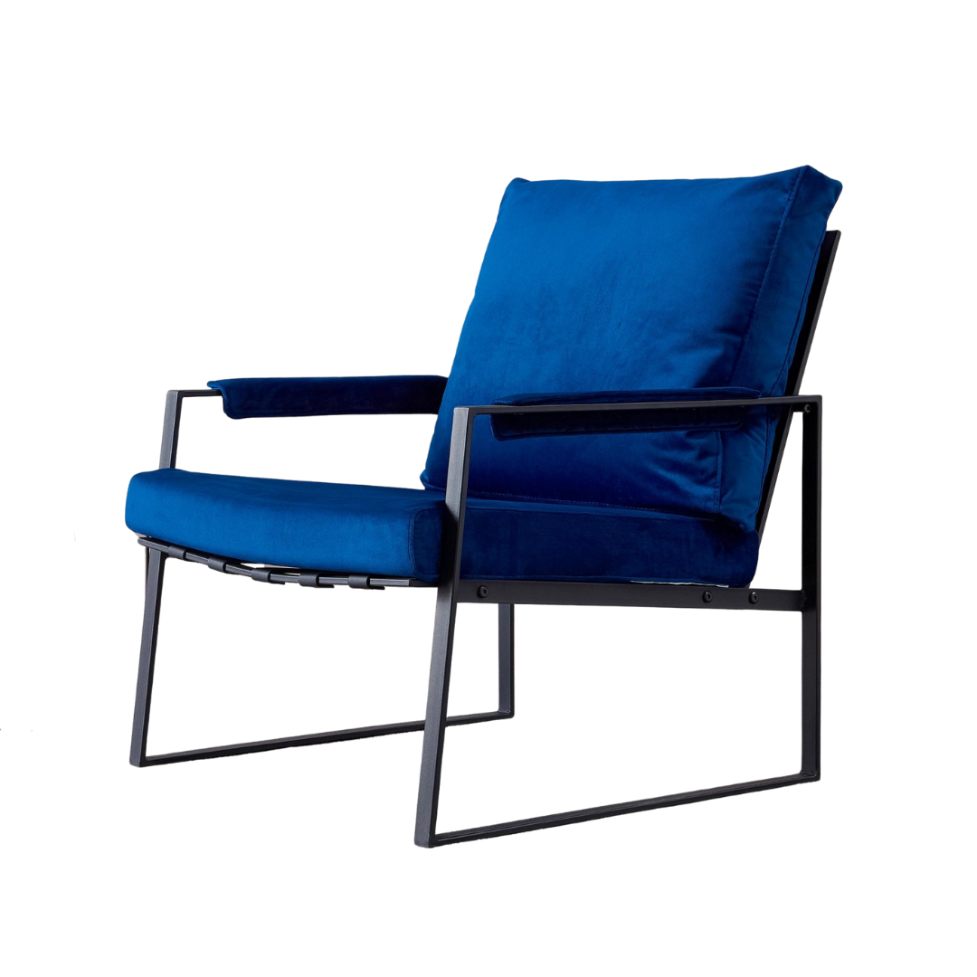 Modern Relax Single Arms Chair With Velvet Cushion Lootquake LLC