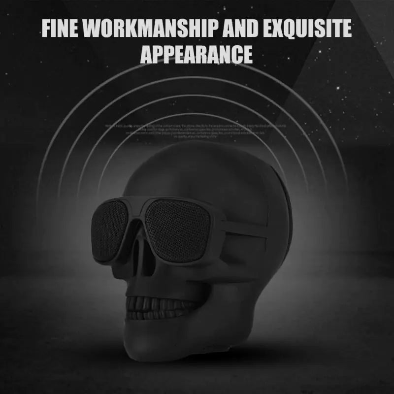 Skull Head Bluetooth Wireless Speaker Portable HD Stereo Subwoofer & Home Ornament Pi-Mart