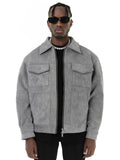 Boxy Suede Jacket Pi-Mart