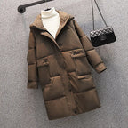 Thick Hooded Loose Pocket Padded Jacket Pi-Mart