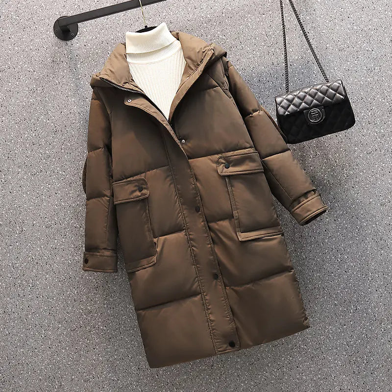Thick Hooded Loose Pocket Padded Jacket Pi-Mart