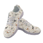 Mumeson Floral Horse Print Running Shoes Sport Shoes Mesh Sneakers Unisex Platform Shoes Non Slip Sport Shoes Pi-Mart