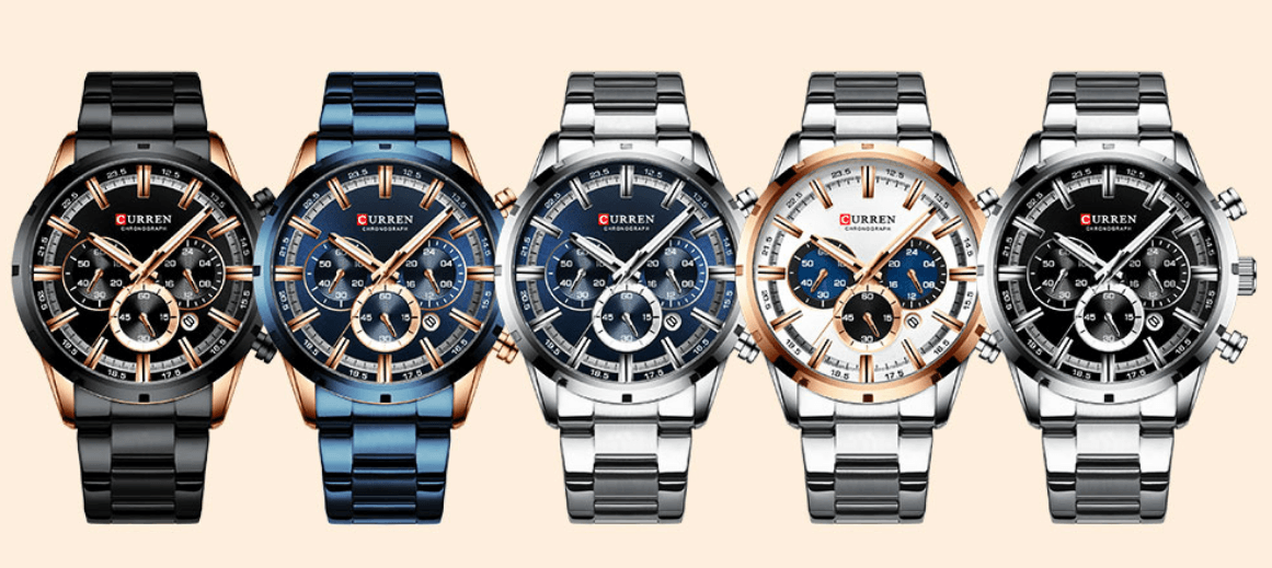 Men's Sports  Waterproof Stainless Steel Watch With Chronometers And Special Date Display Unique Design Perfect Gift Stevvex