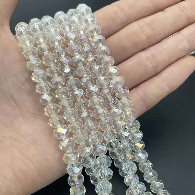AB Glass Crystal Flat Beads for DIY Necklaces & Bracelets