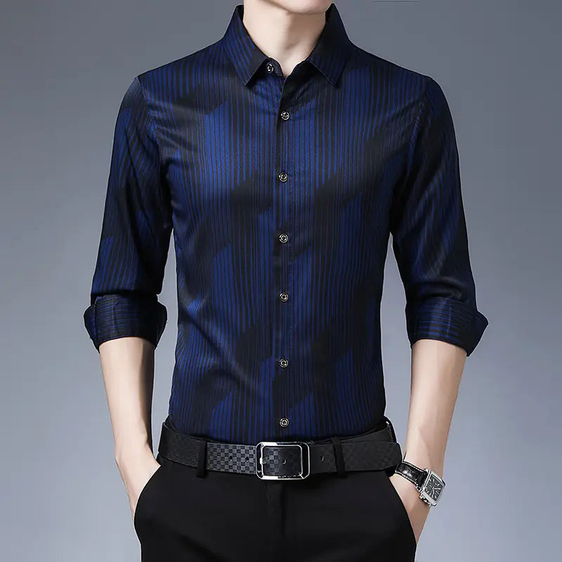 Men's Long Sleeve Thin Shirts for Middle Aged & Elderly Lootquake LLC