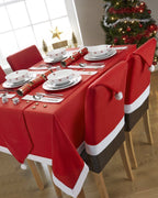 NNEDSZ Christmas Chair Covers Tablecloth Runner Decoration Xmas Dinner Party Santa Gift, 10x Chair Covers Lootquake LLC