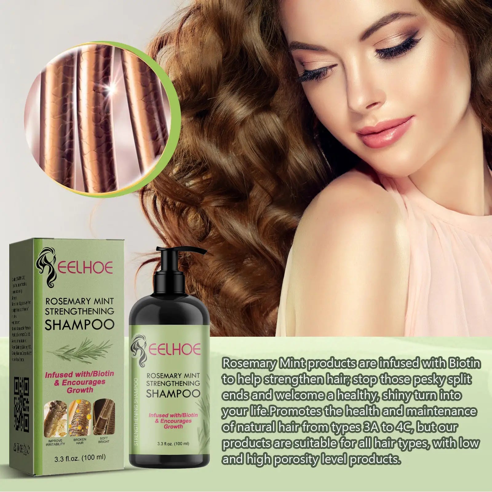 EELHOE Hair Enrichment  Moisturizes Hair Repair Hair Root Thickening Hairline Strengthening Hair Treatment Lootquake LLC