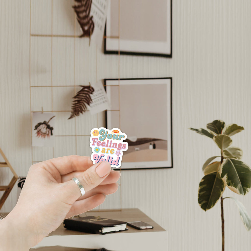 Feelings Are Valid Sticker Pack Vinyl Waterproof Decal For Water Bottle Laptop Journal Luggage BandsCo Straps