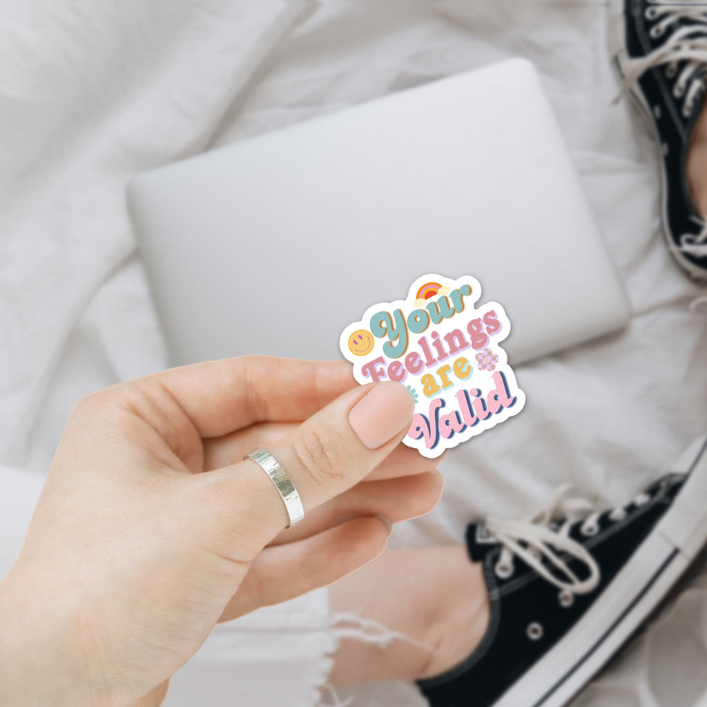 Feelings Are Valid Sticker Pack Vinyl Waterproof Decal For Water Bottle Laptop Journal Luggage BandsCo Straps