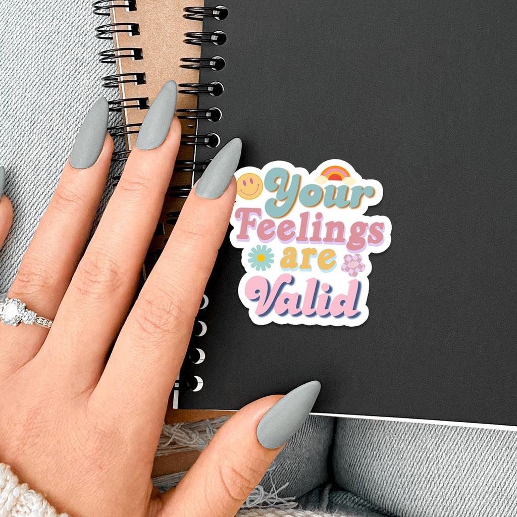 Feelings Are Valid Sticker Pack Vinyl Waterproof Decal For Water Bottle Laptop Journal Luggage BandsCo Straps
