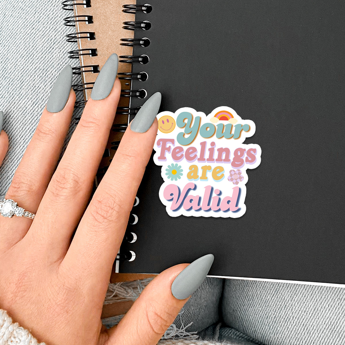 Feelings Are Valid Sticker Pack Vinyl Waterproof Decal For Water Bottle Laptop Journal Luggage BandsCo Straps