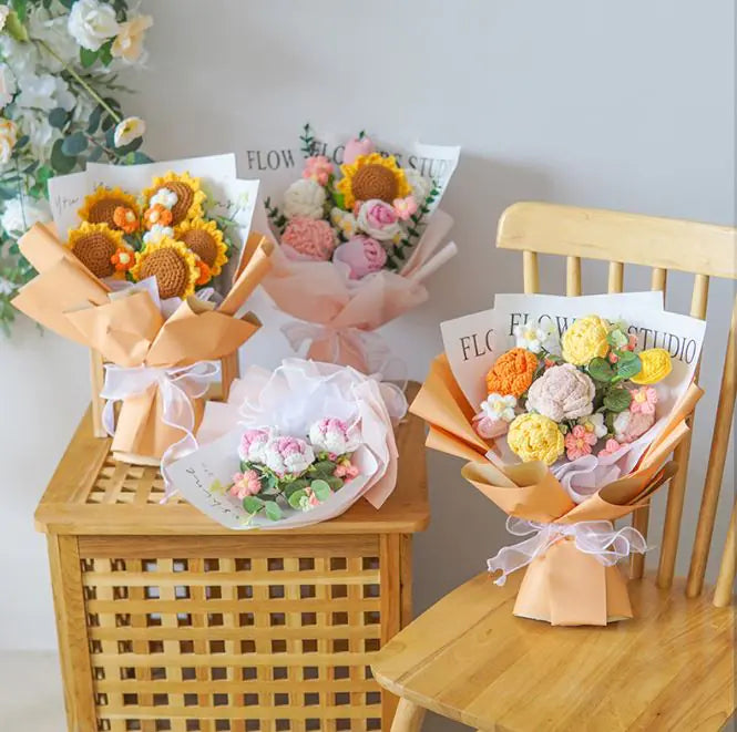 Knitted Wool Mixed Bouquet Birthday Gift Pi-Mart