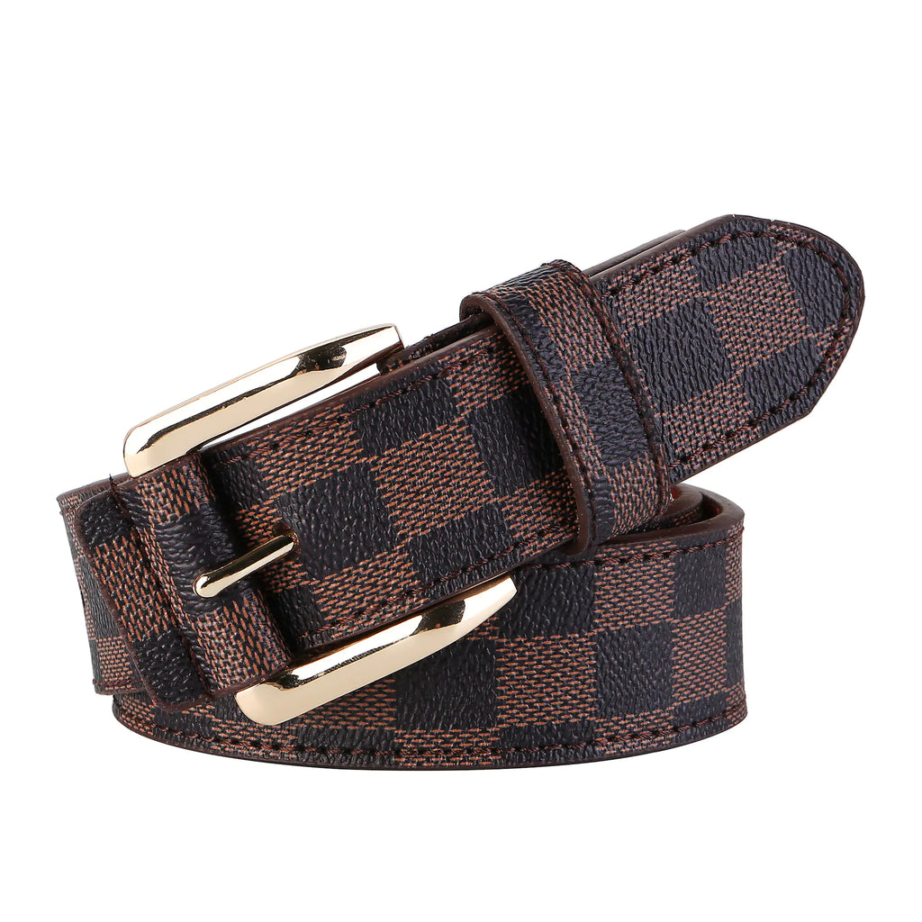 Men's Plaid Buckle Belt - Trendy Casual Design Pi-Mart