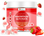 Magnesium Gummies 600mg per Serving-Magnesium Glycinate 400mg and Magnesium Malate 200mg Extra K2 & D3 High Absorption Magnesium Supplement for SleepStress Relief Nerve SupportStrawberry(90 CT) Pi-Mart