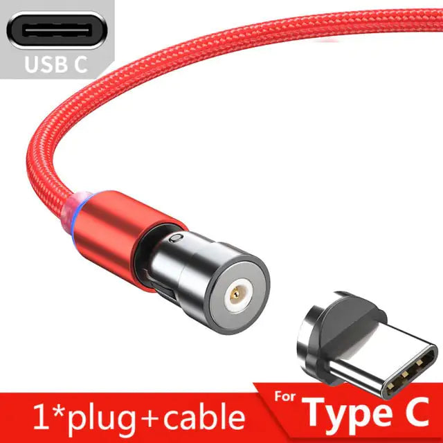 Magnetic Cable For Micro, USB Type C, and IOS Charger Fast Charging Pi-Mart