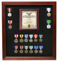 Military Certificate Medal Display Case Personalized for Military, Firefighter, EMT The Military Gift Store