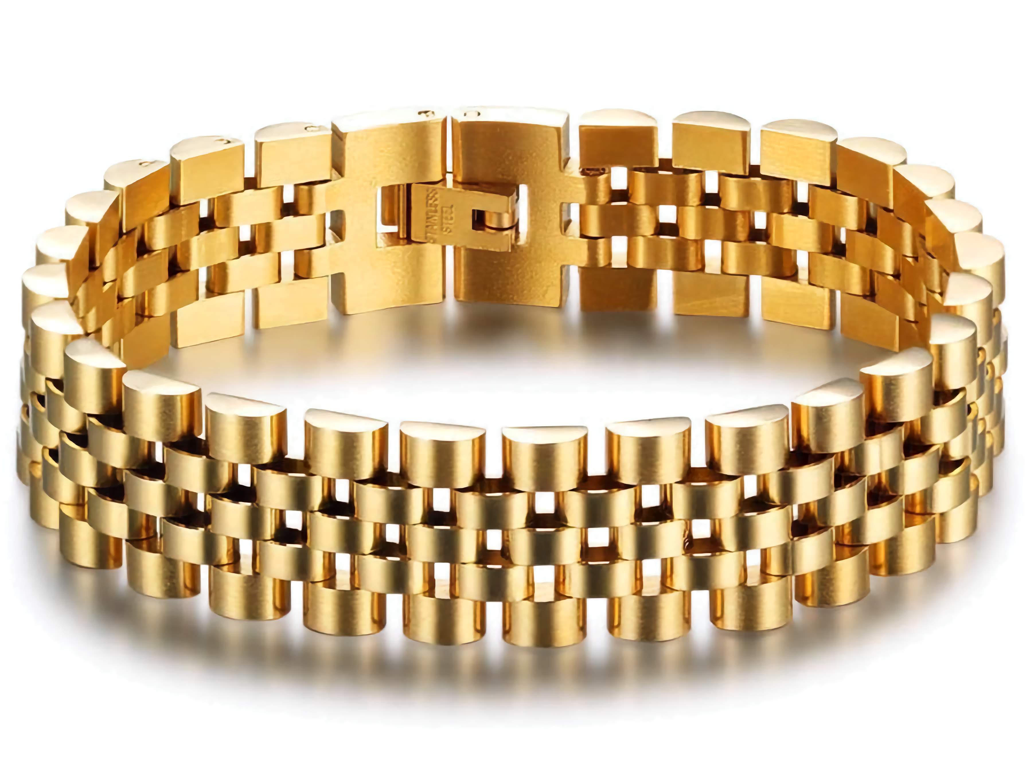 Men's Stainless Steel Presidential Jubilee Style Bracelet Jewelry And Perfumes
