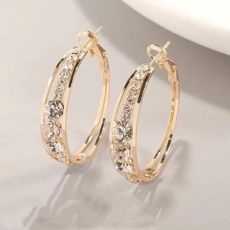 Vintage Metal Hand Engraved Butterfly Pattern Hoop Earrings Classic Women's Gold Plated Hook Drop Earrings - SJB-DIAMOND ELITES