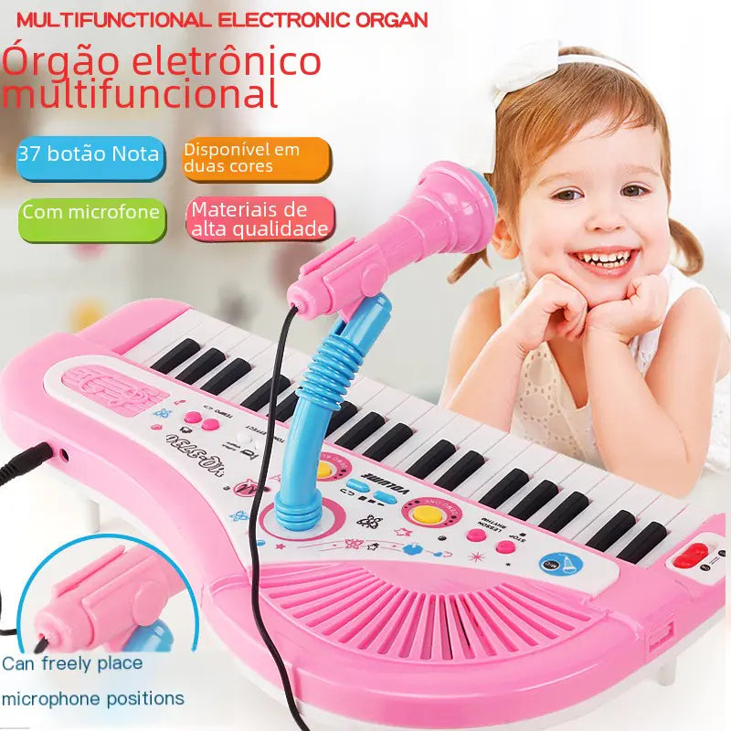 37-Key Electronic Piano Toy with Microphone for Kids Pi-Mart